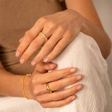 Theodora Baguette Crystal Ring
