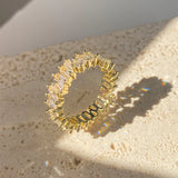 Theodora Baguette Crystal Ring
